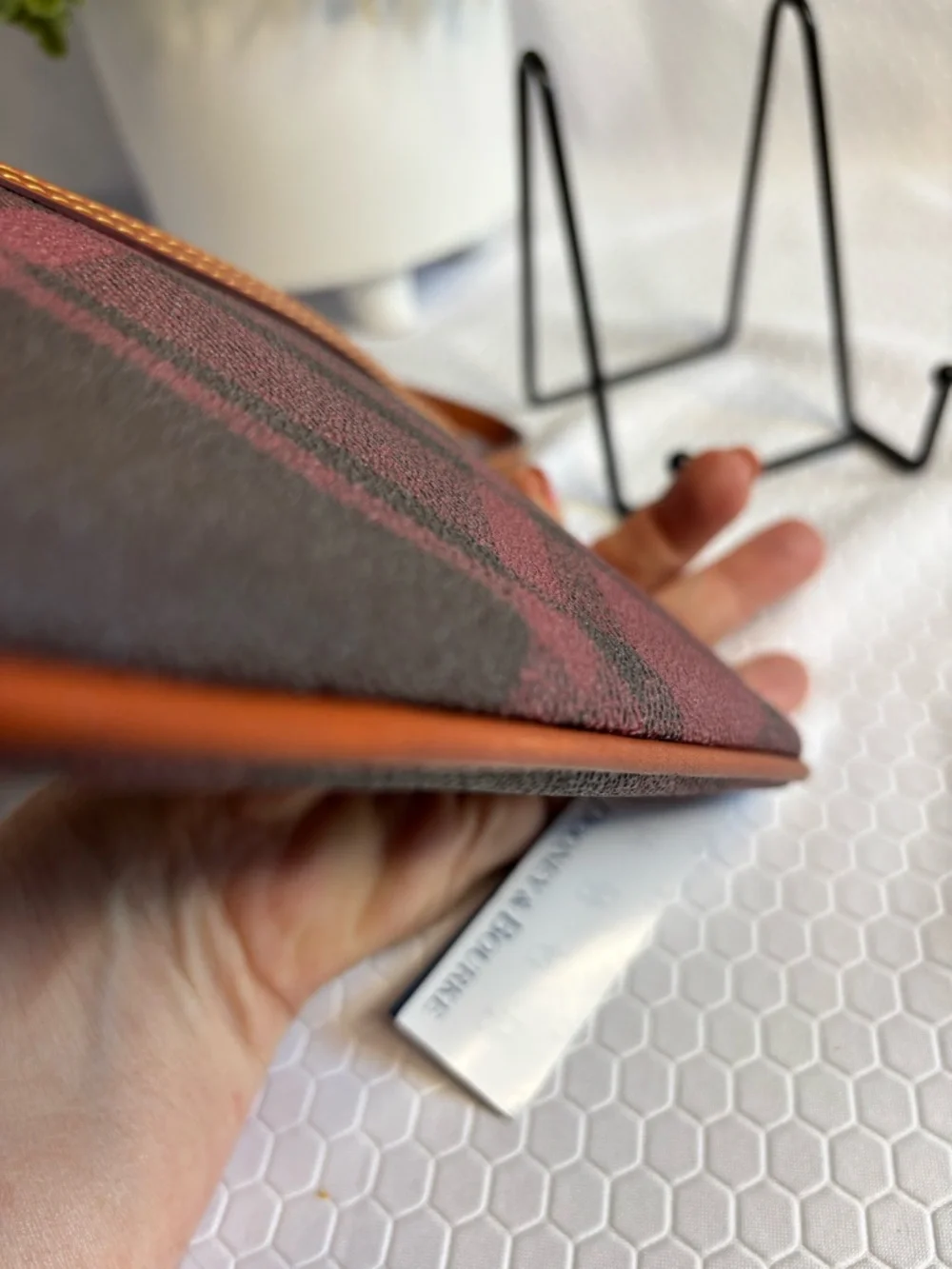 Dooney & Bourke Bordeaux and Black Plaid Bag with Leather Trim NWT - Picture 6 of 9